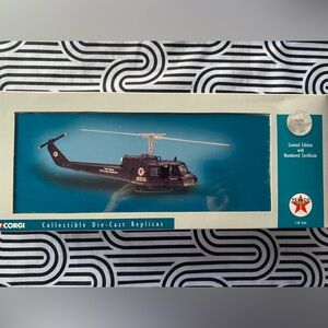 Corgi 1:50 Scale Huey Iroquois Texas Pipeline Black Die-Cast Helicopter NRFB